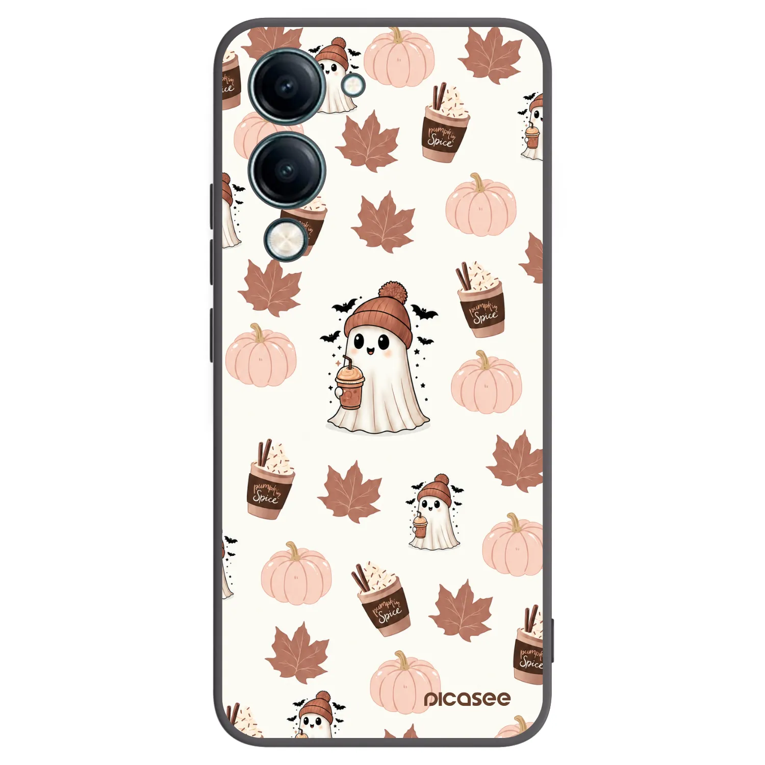 Picasee silikonowe czarne etui na Vivo Y29s 5G - Pumpkin spice