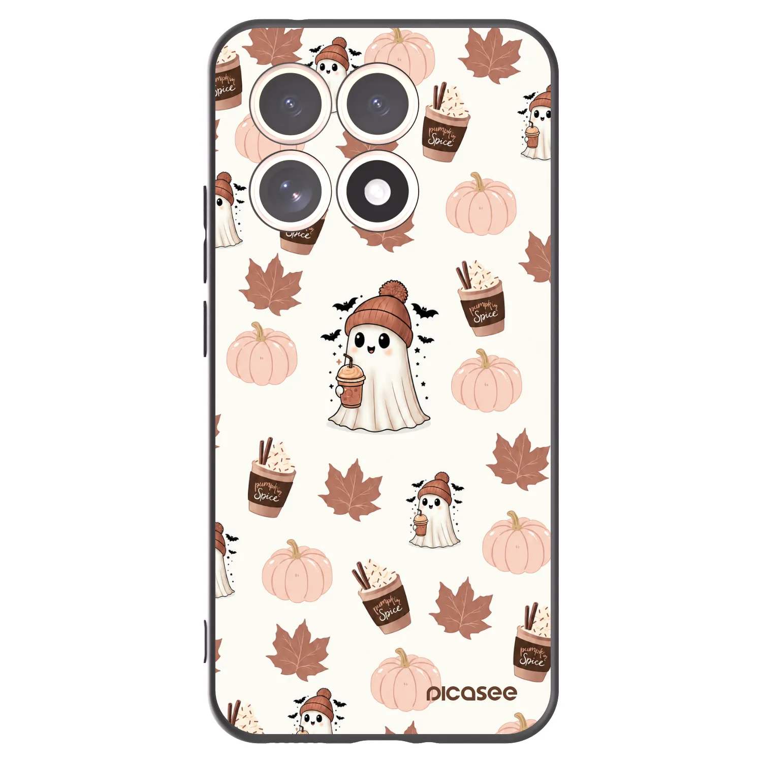 Picasee silikonowe czarne etui na Xiaomi 15T - Pumpkin spice