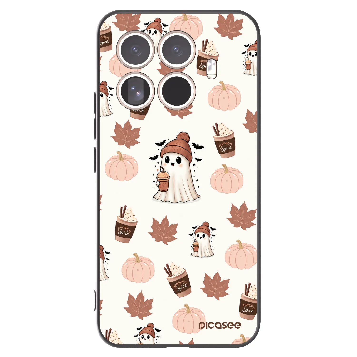 Picasee silikonowe czarne etui na Xiaomi 15T Pro - Pumpkin spice