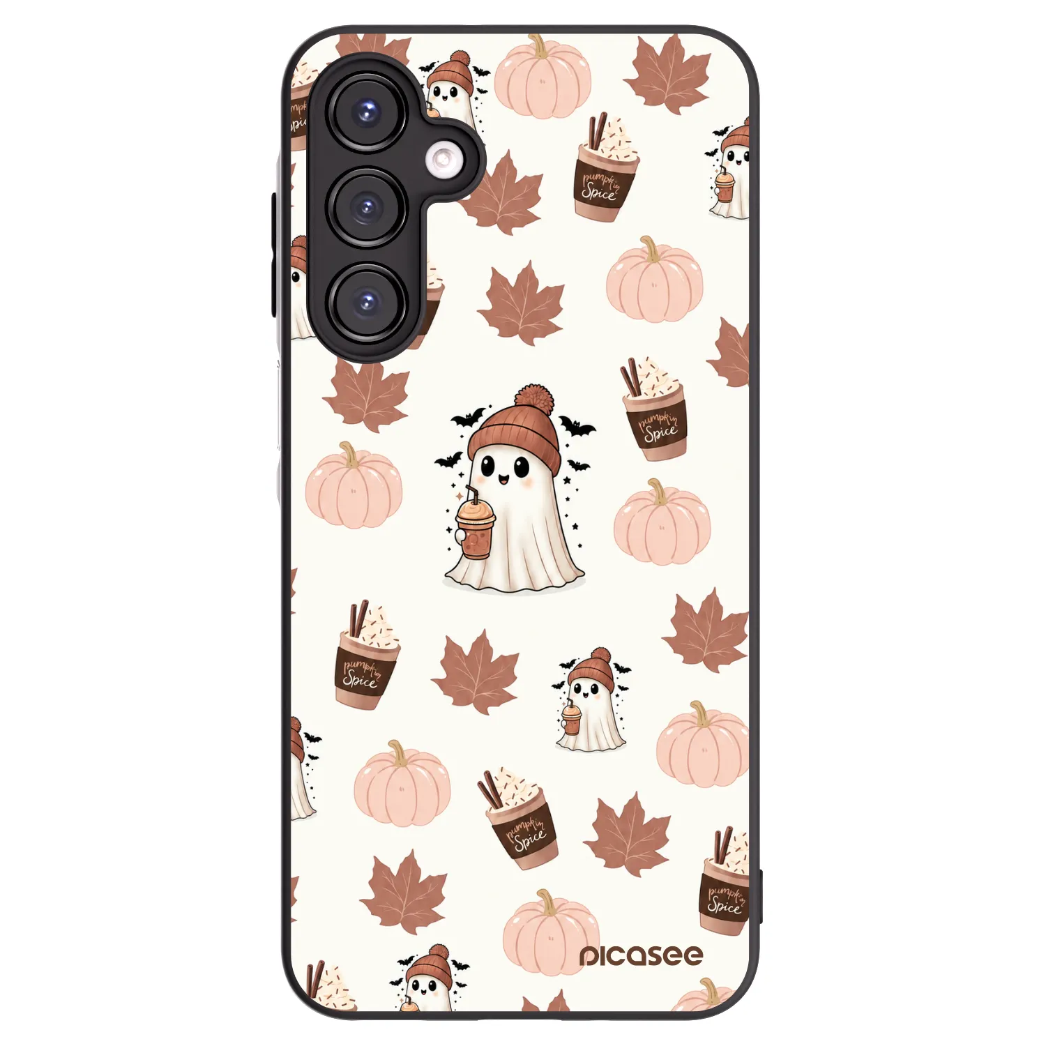 Picasee silikonowe czarne etui na Samsung Galaxy A16 4G - Pumpkin spice