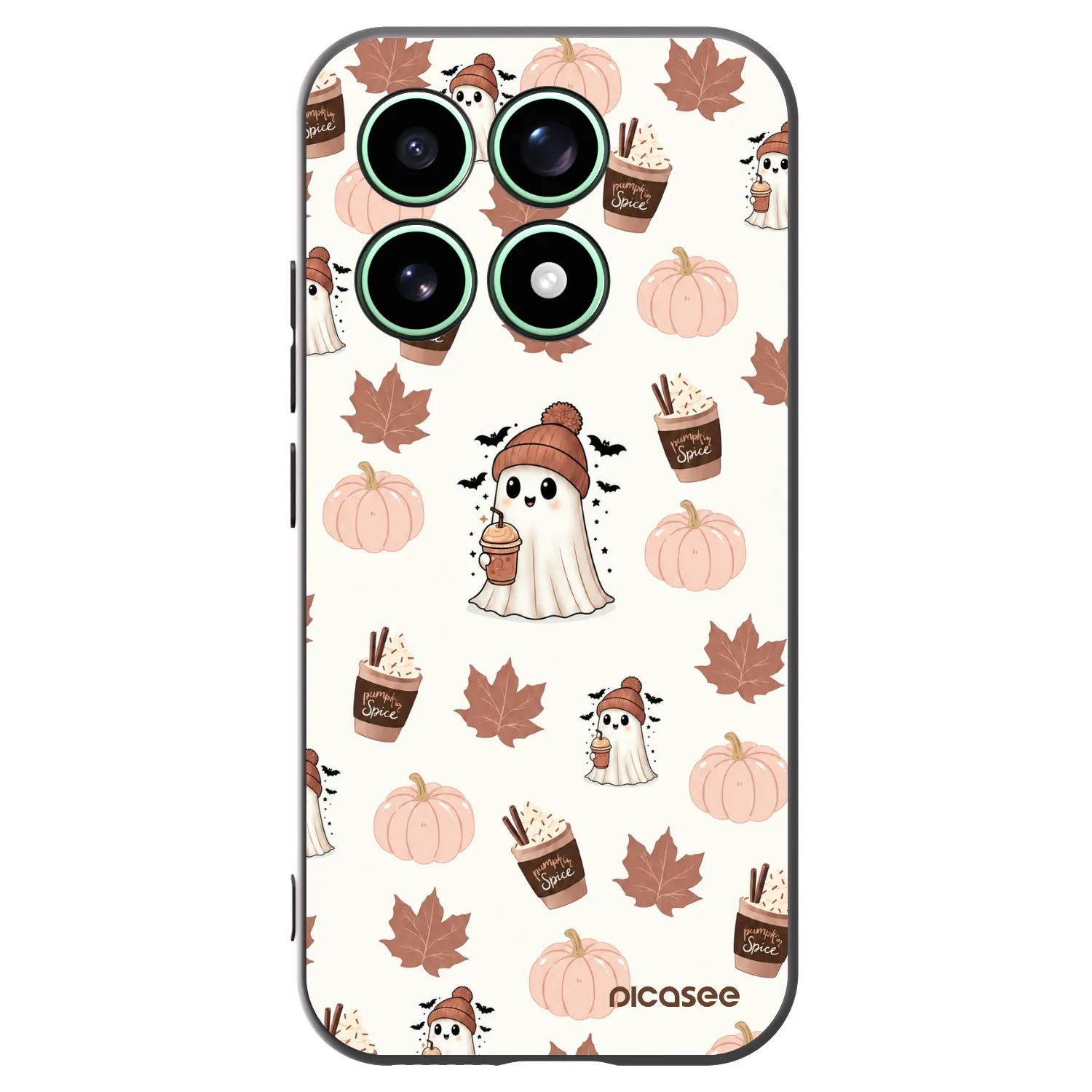 Picasee silikonowe czarne etui na Xiaomi 17 - Pumpkin spice