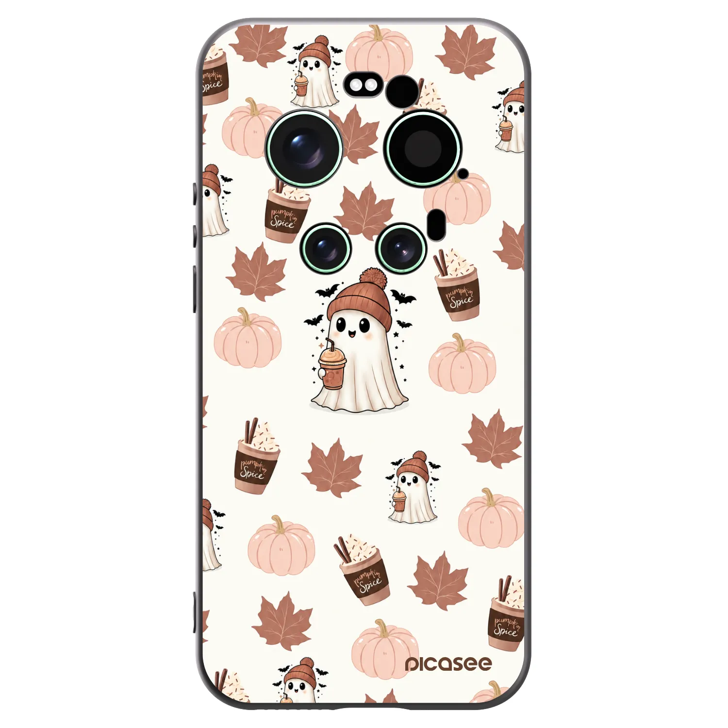 Picasee silikonowe czarne etui na Xiaomi 17 Ultra - Pumpkin spice