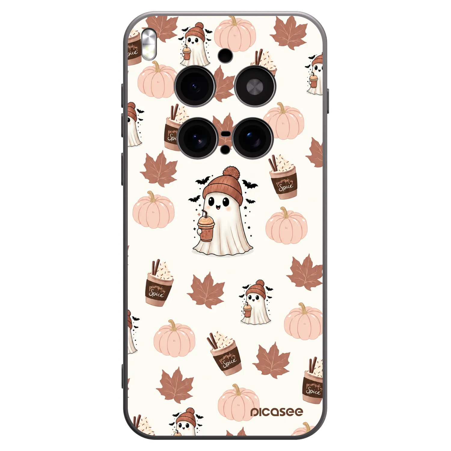 Picasee silikonowe czarne etui na Vivo X300 Pro - Pumpkin spice