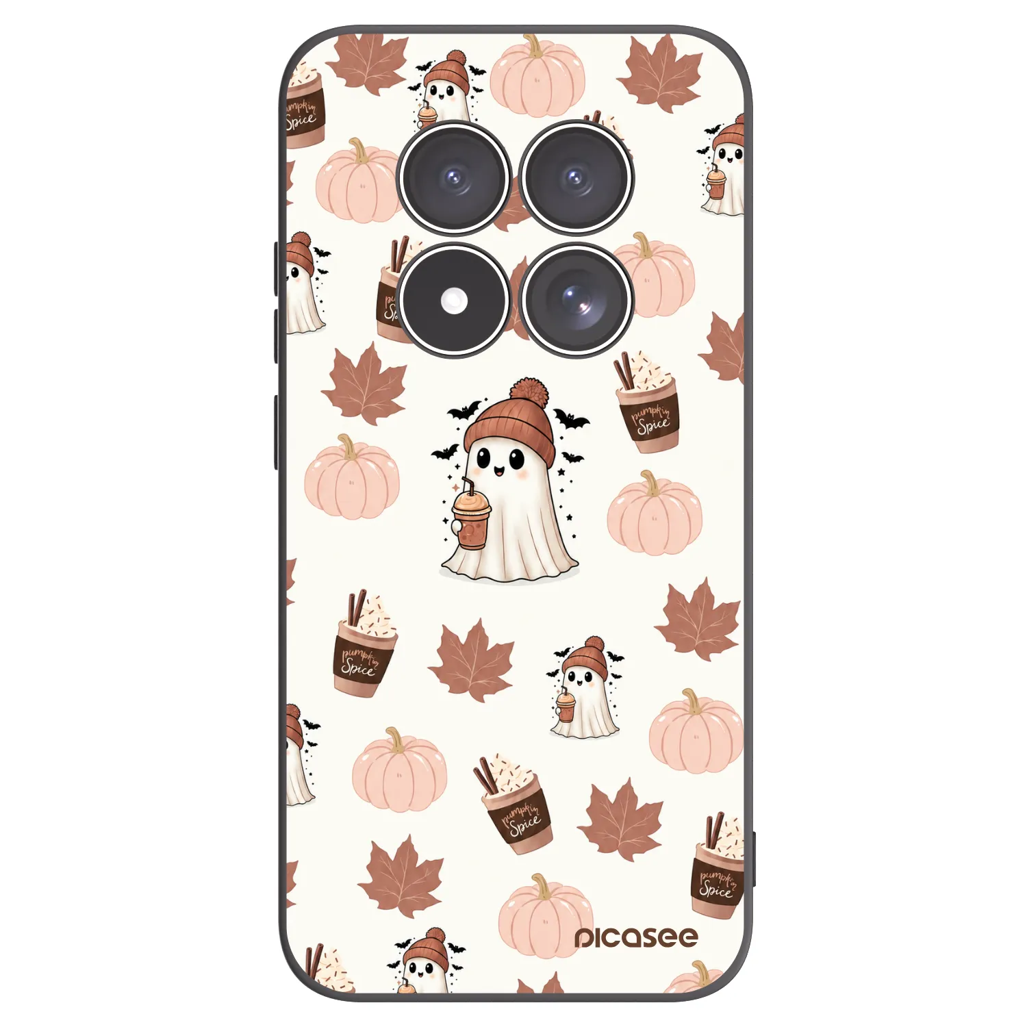 Picasee silikonowe czarne etui na Xiaomi Redmi Note 15 Pro 5G - Pumpkin spice