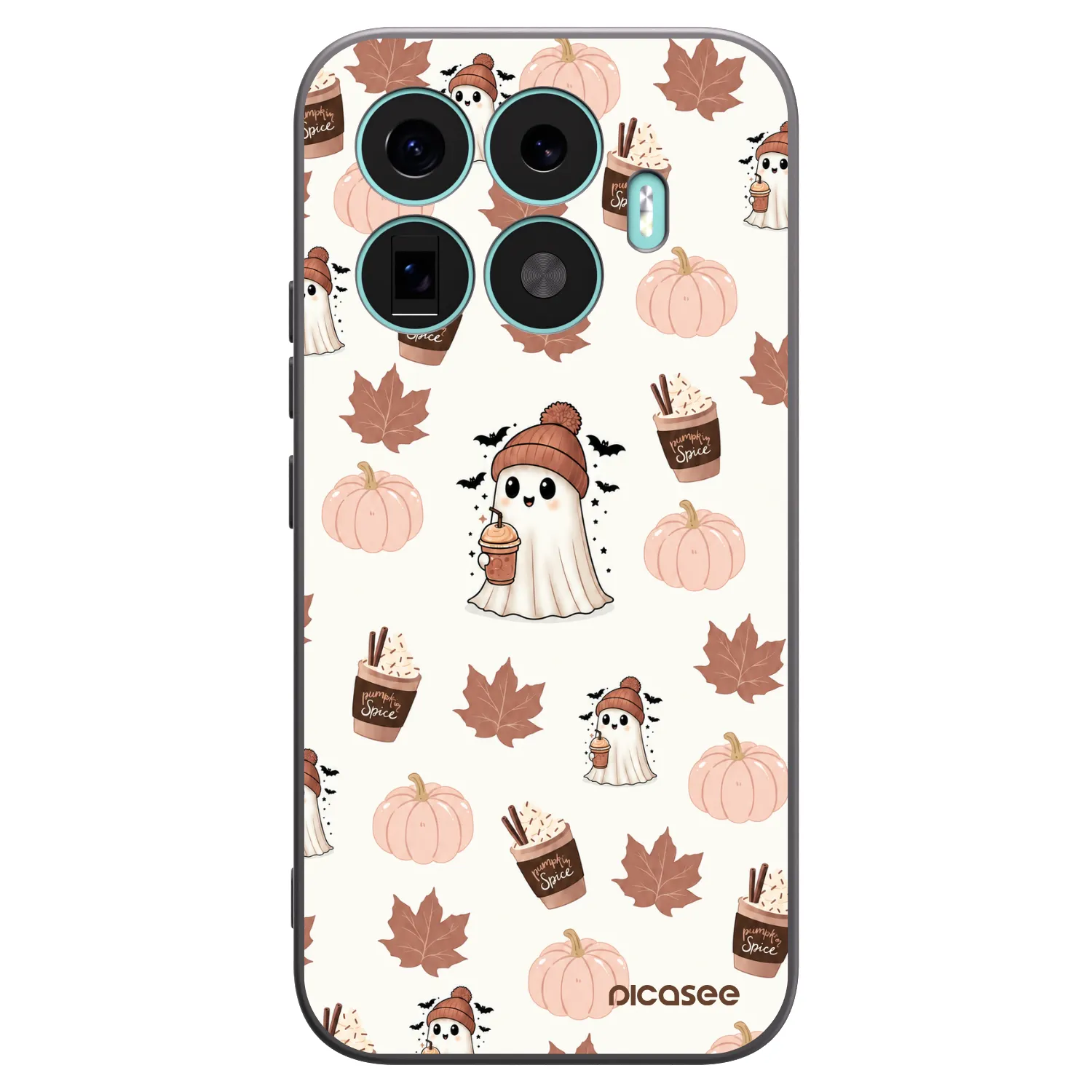 Picasee silikonowe czarne etui na Xiaomi 17T - Pumpkin spice