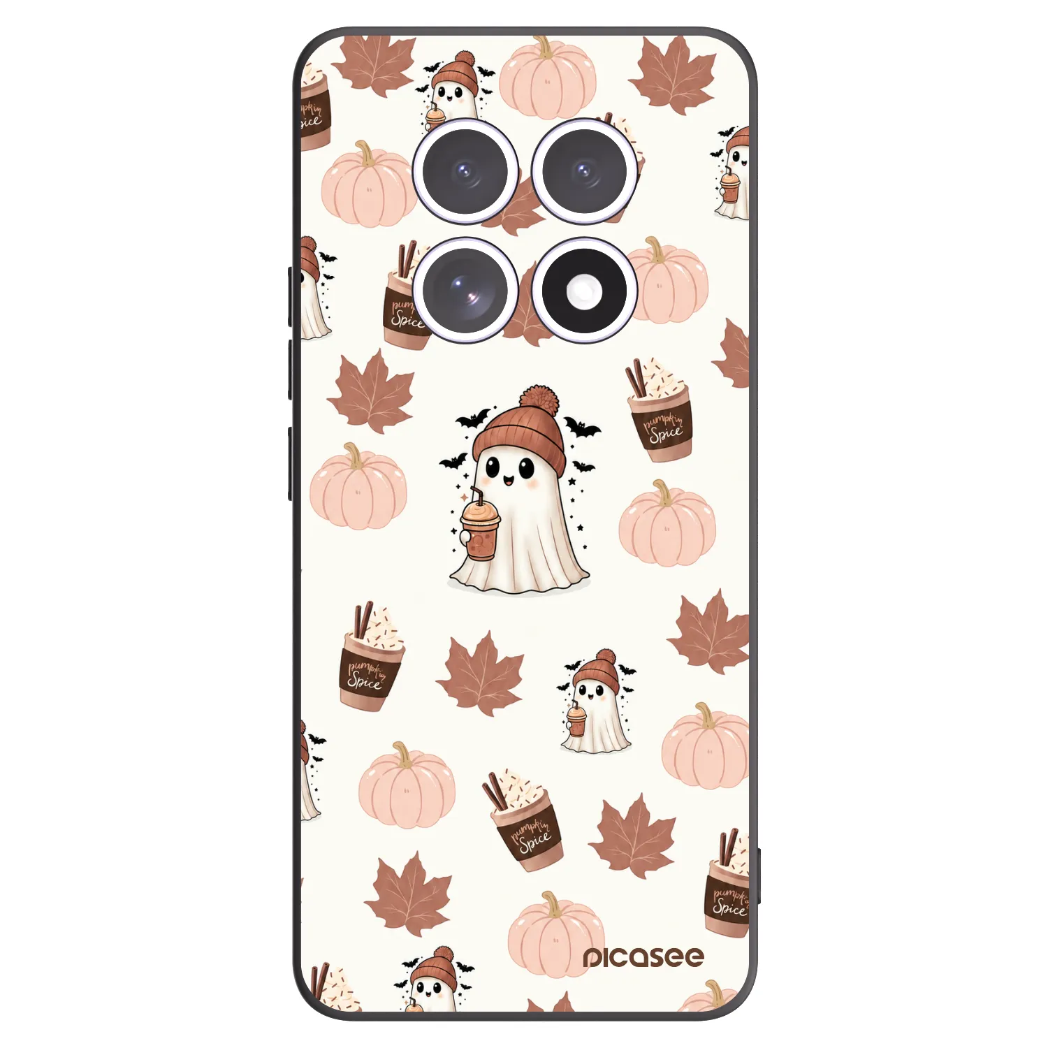 Picasee silikonowe czarne etui na Xiaomi Redmi Note 15 5G - Pumpkin spice