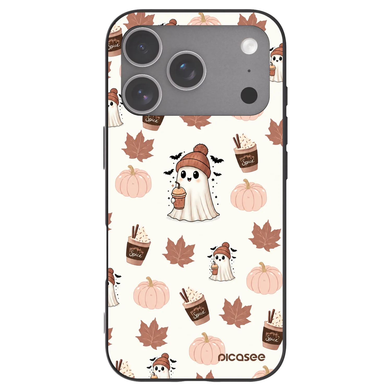 Picasee silikonowe czarne etui na Apple iPhone 18 Pro - Pumpkin spice