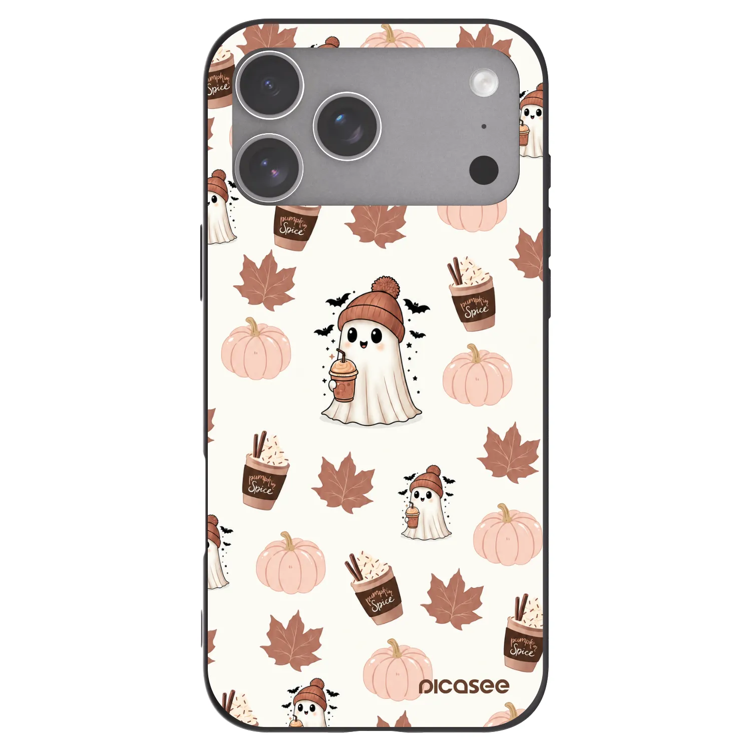 Picasee silikonowe czarne etui na Apple iPhone 18 Pro Max - Pumpkin spice