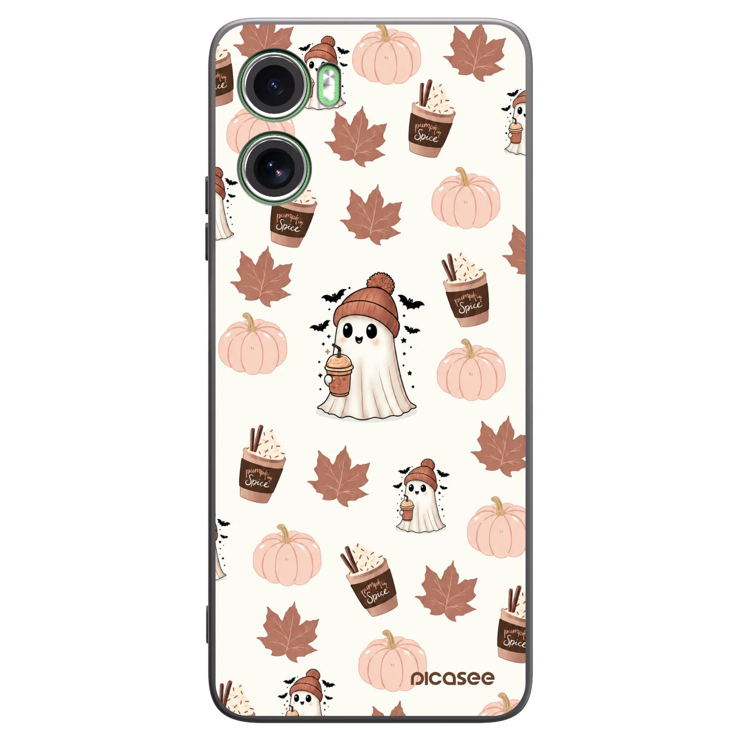 Picasee silikonowe czarne etui na Motorola Moto G06 - Pumpkin spice