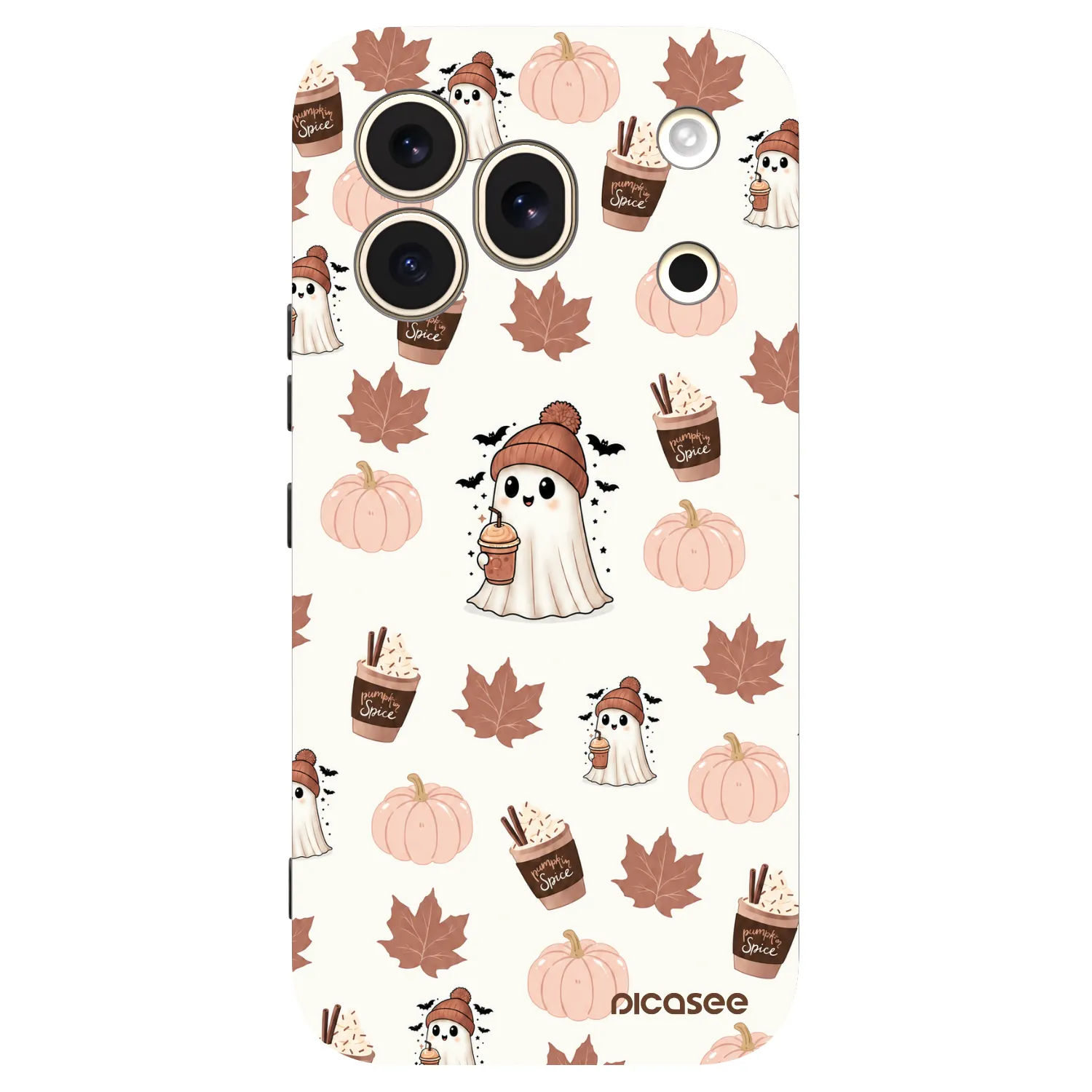 Picasee silikonowe czarne etui na Honor 600 Pro - Pumpkin spice