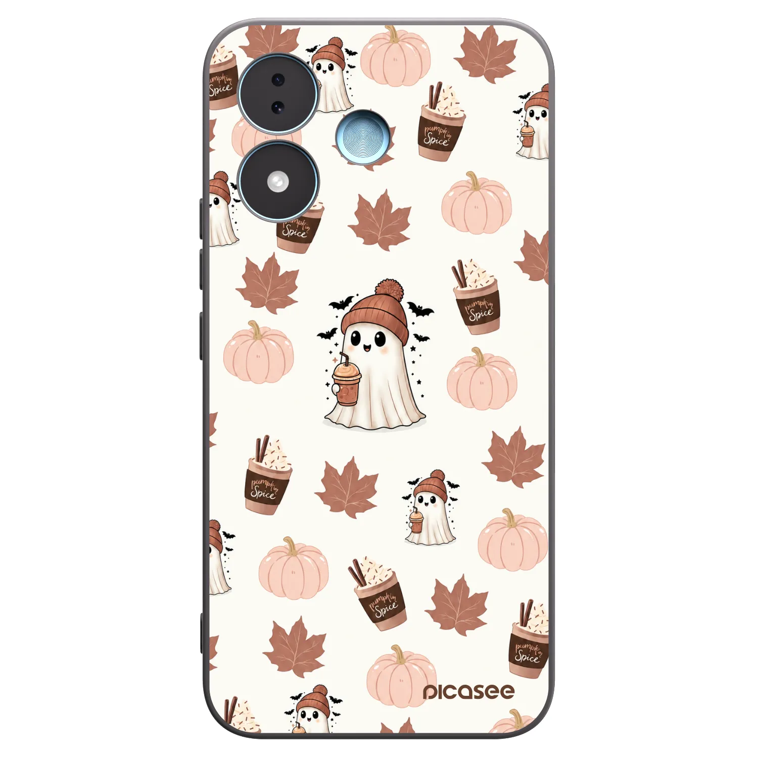 Picasee silikonowe czarne etui na Xiaomi Redmi Note 17 5G - Pumpkin spice
