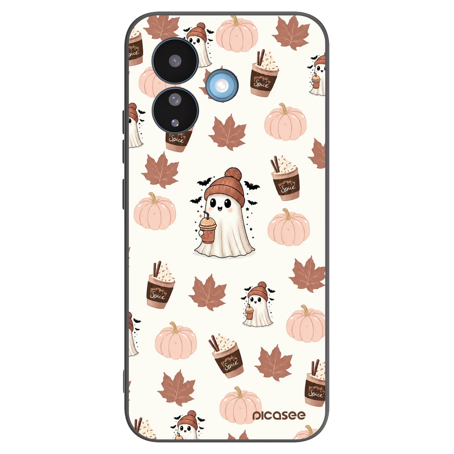 Picasee silikonowe czarne etui na Xiaomi Redmi Note 17 Pro 5G - Pumpkin spice