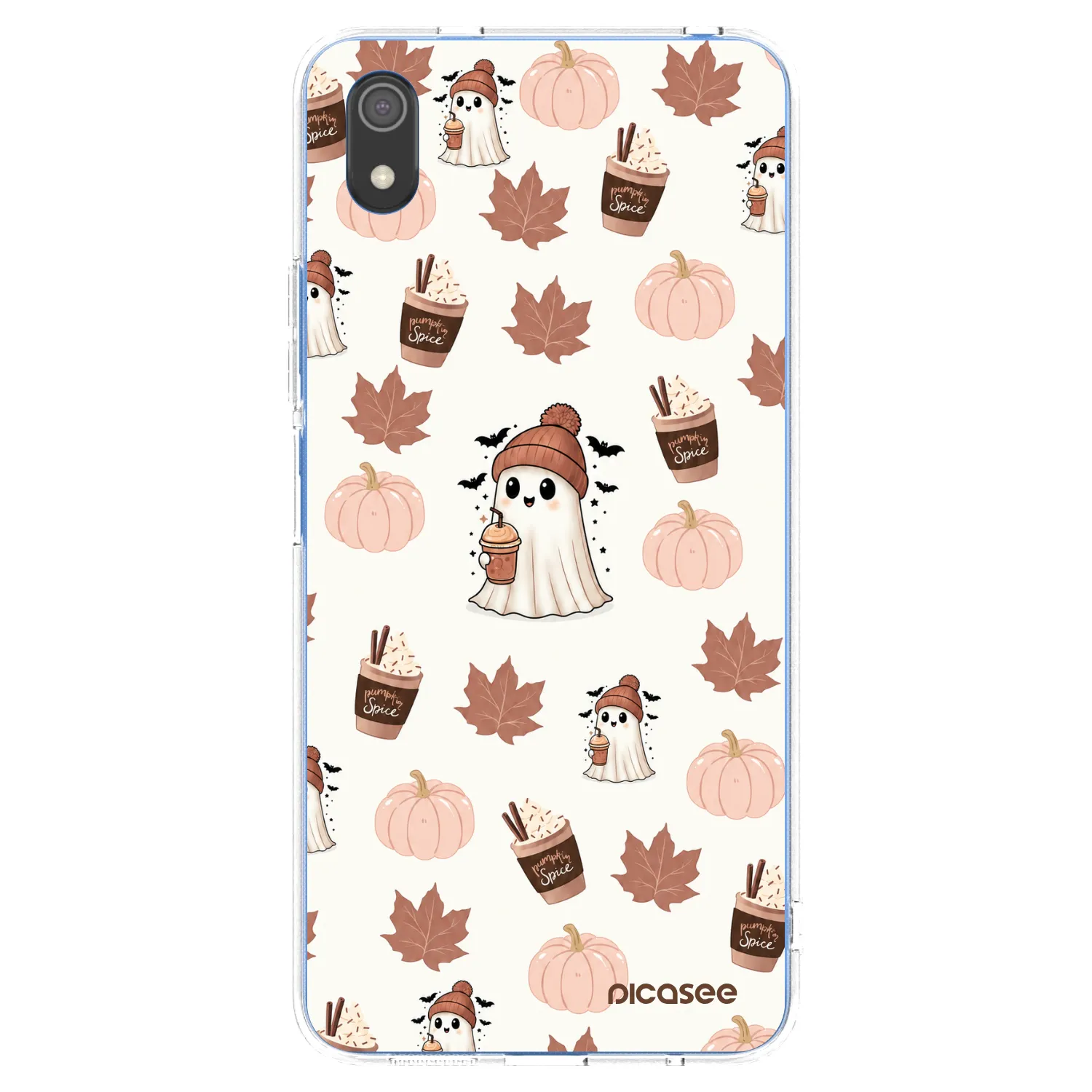 Picasee silikonowe przeźroczyste etui na Xiaomi Redmi 7A - Pumpkin spice