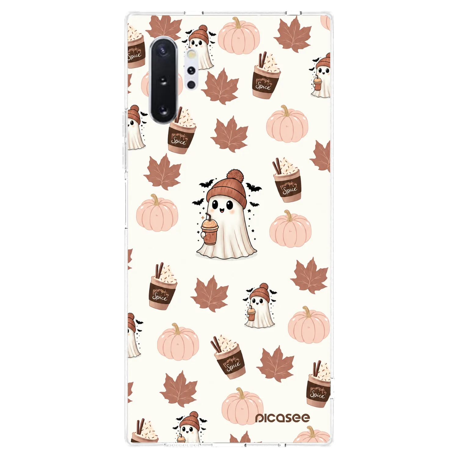 Picasee silikonowe przeźroczyste etui na Samsung Galaxy Note 10+ N975F - Pumpkin spice