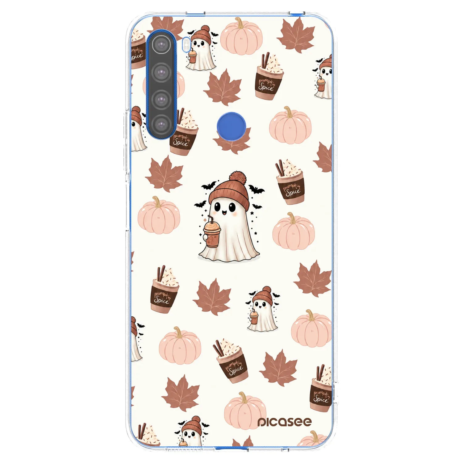 Picasee silikonowe przeźroczyste etui na Xiaomi Redmi Note 8T - Pumpkin spice