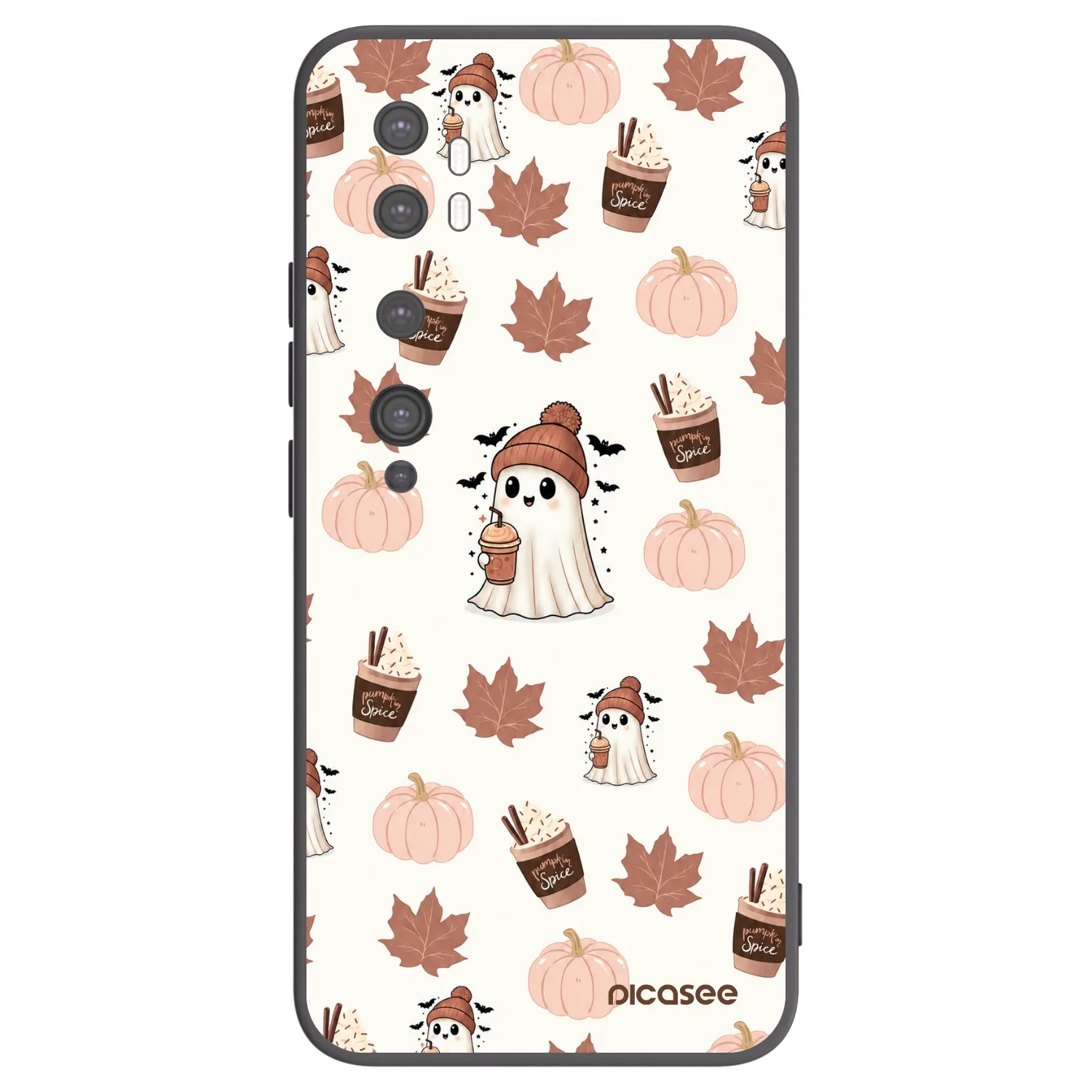 Picasee silikonowe czarne etui na Xiaomi Mi Note 10 (Pro) - Pumpkin spice