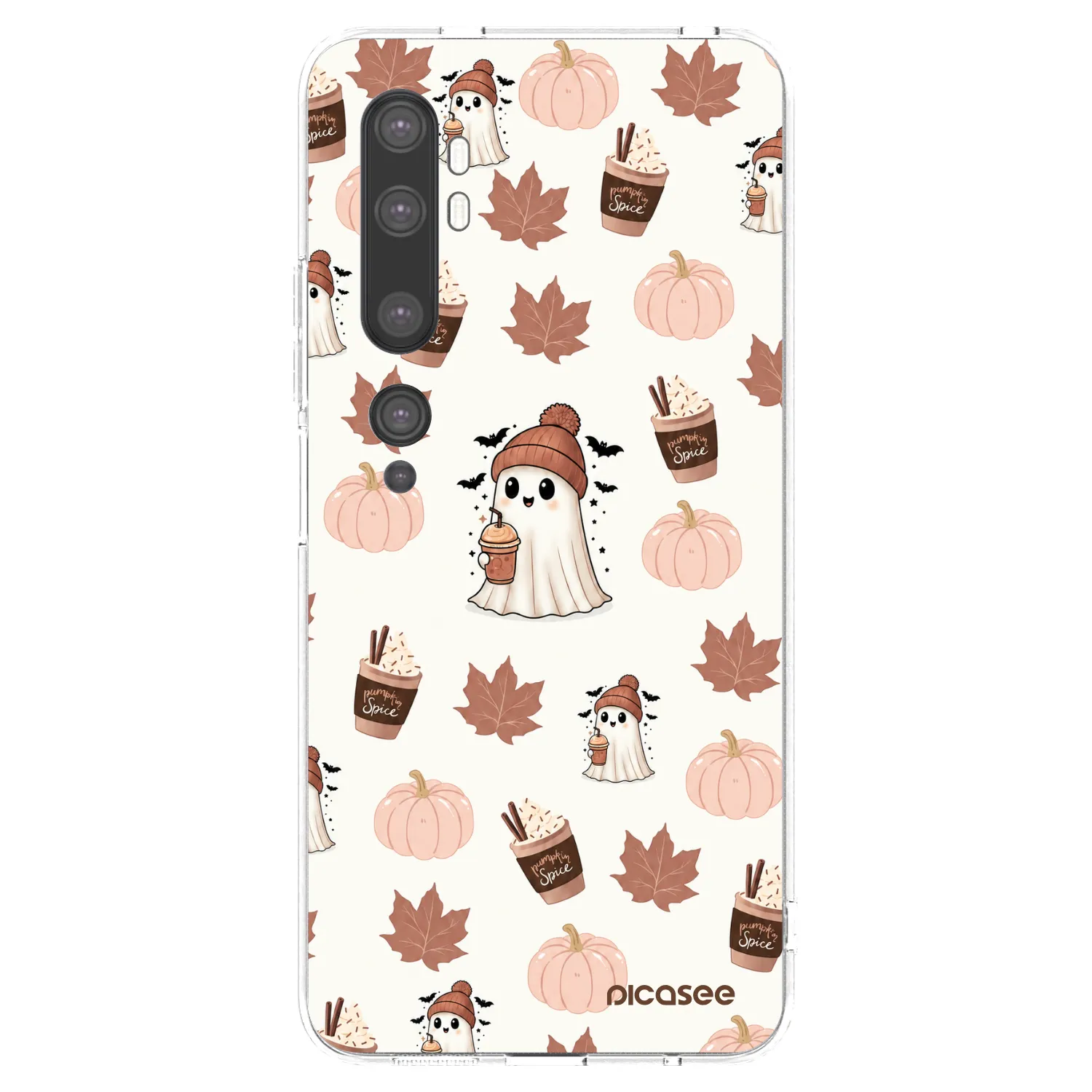 Picasee silikonowe przeźroczyste etui na Xiaomi Mi Note 10 (Pro) - Pumpkin spice