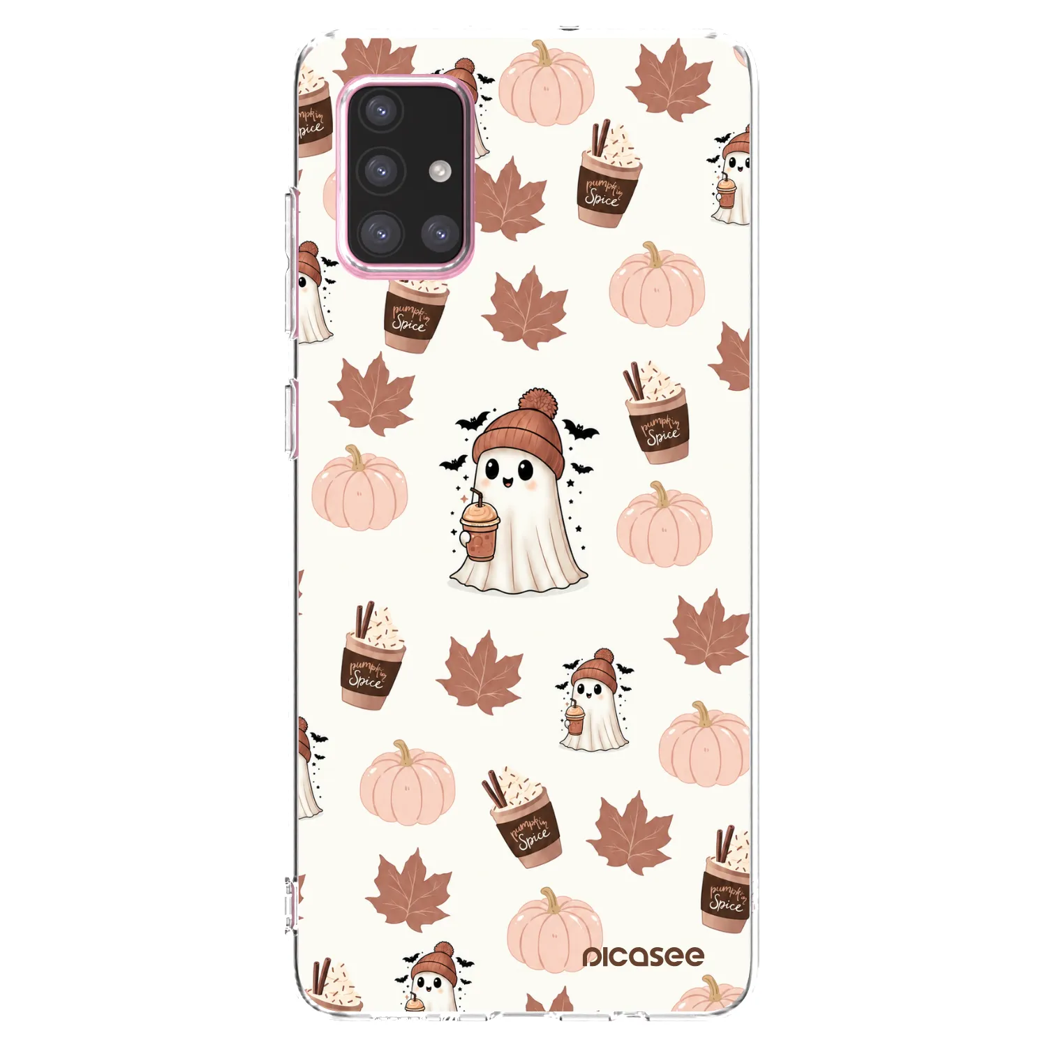Picasee silikonowe przeźroczyste etui na Samsung Galaxy A71 A715F - Pumpkin spice