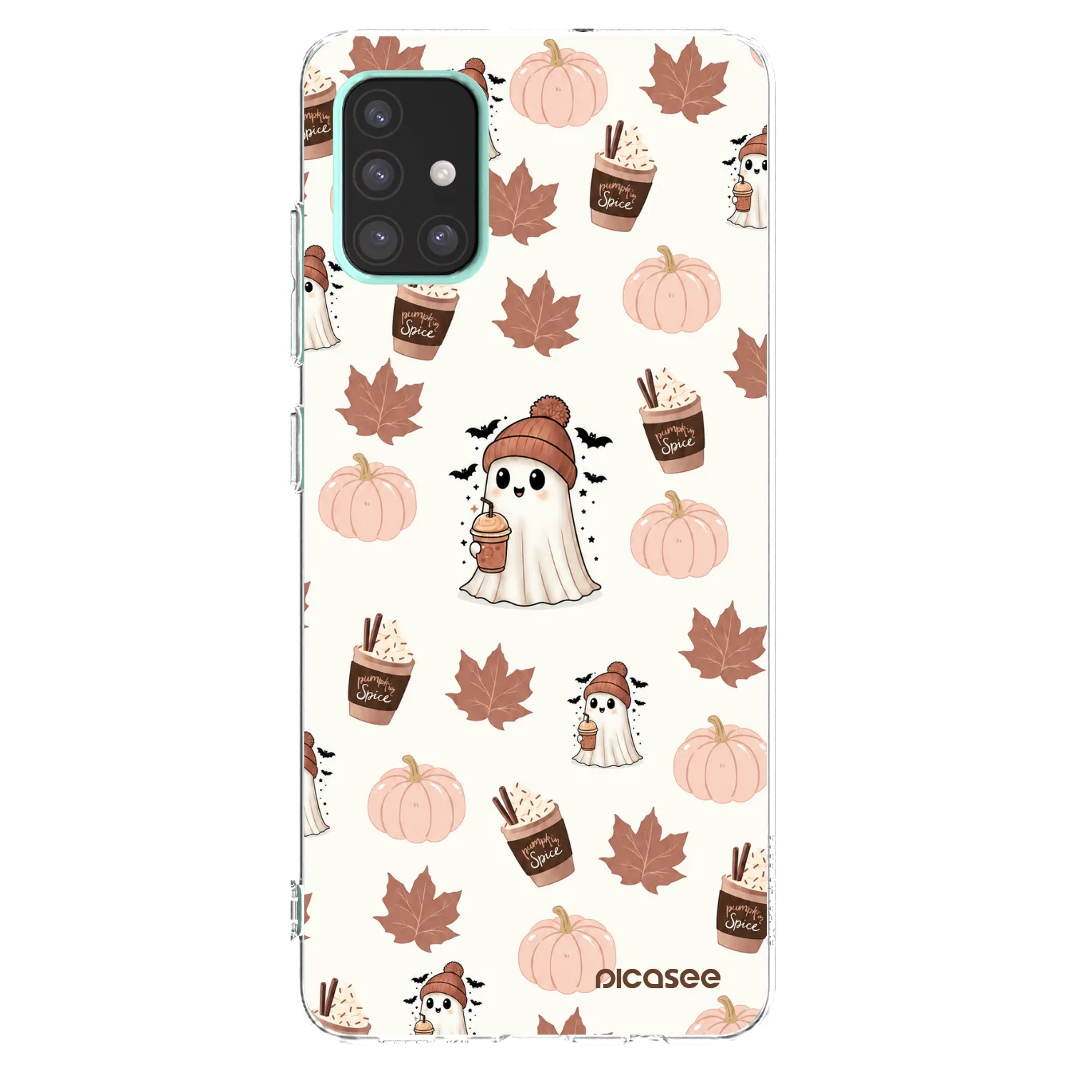 Picasee silikonowe przeźroczyste etui na Samsung Galaxy A51 A515F - Pumpkin spice