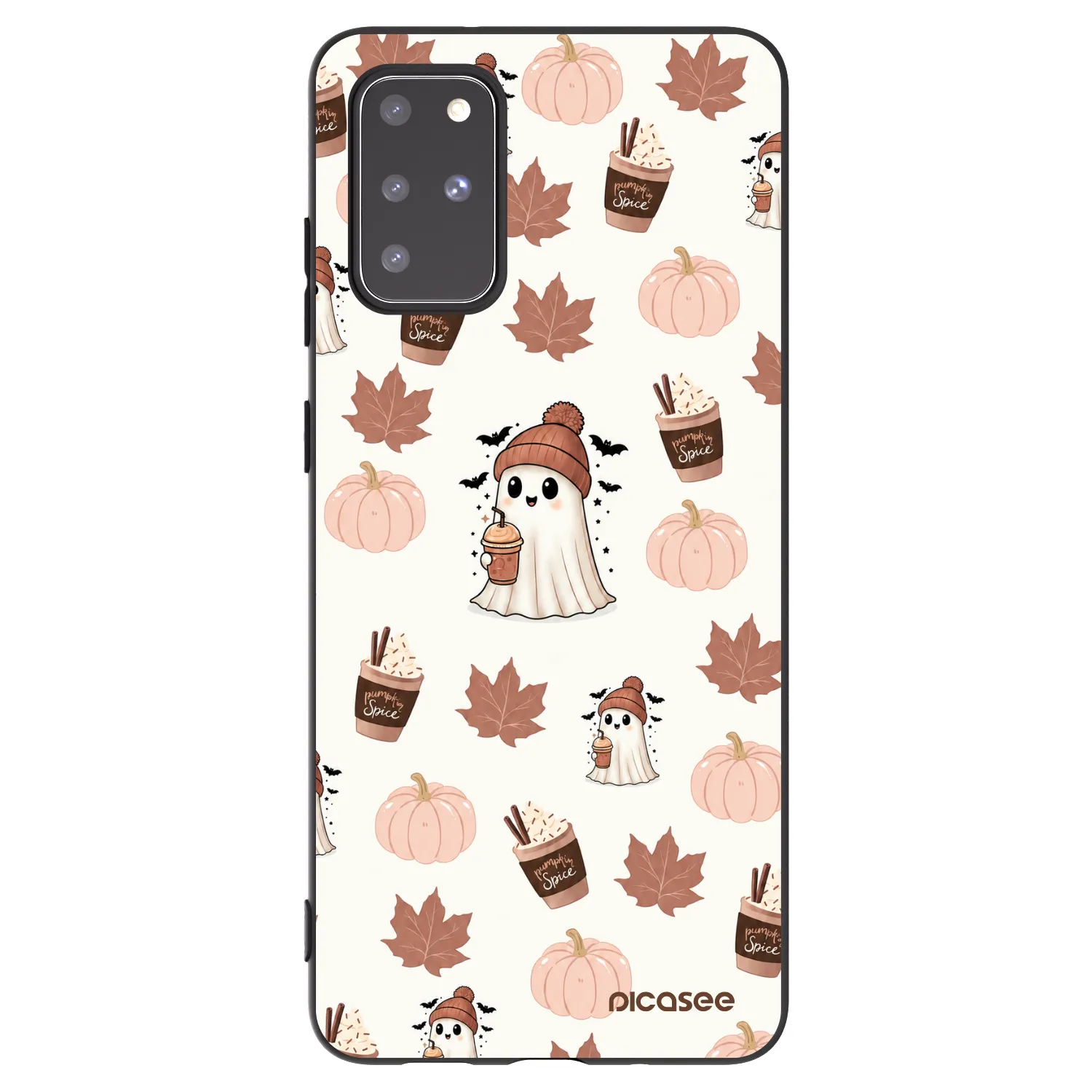 Picasee silikonowe czarne etui na Samsung Galaxy S20+ G985F - Pumpkin spice