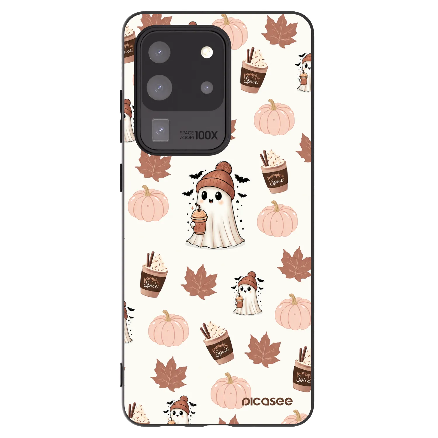 Picasee silikonowe czarne etui na Samsung Galaxy S20 Ultra 5G G988F - Pumpkin spice