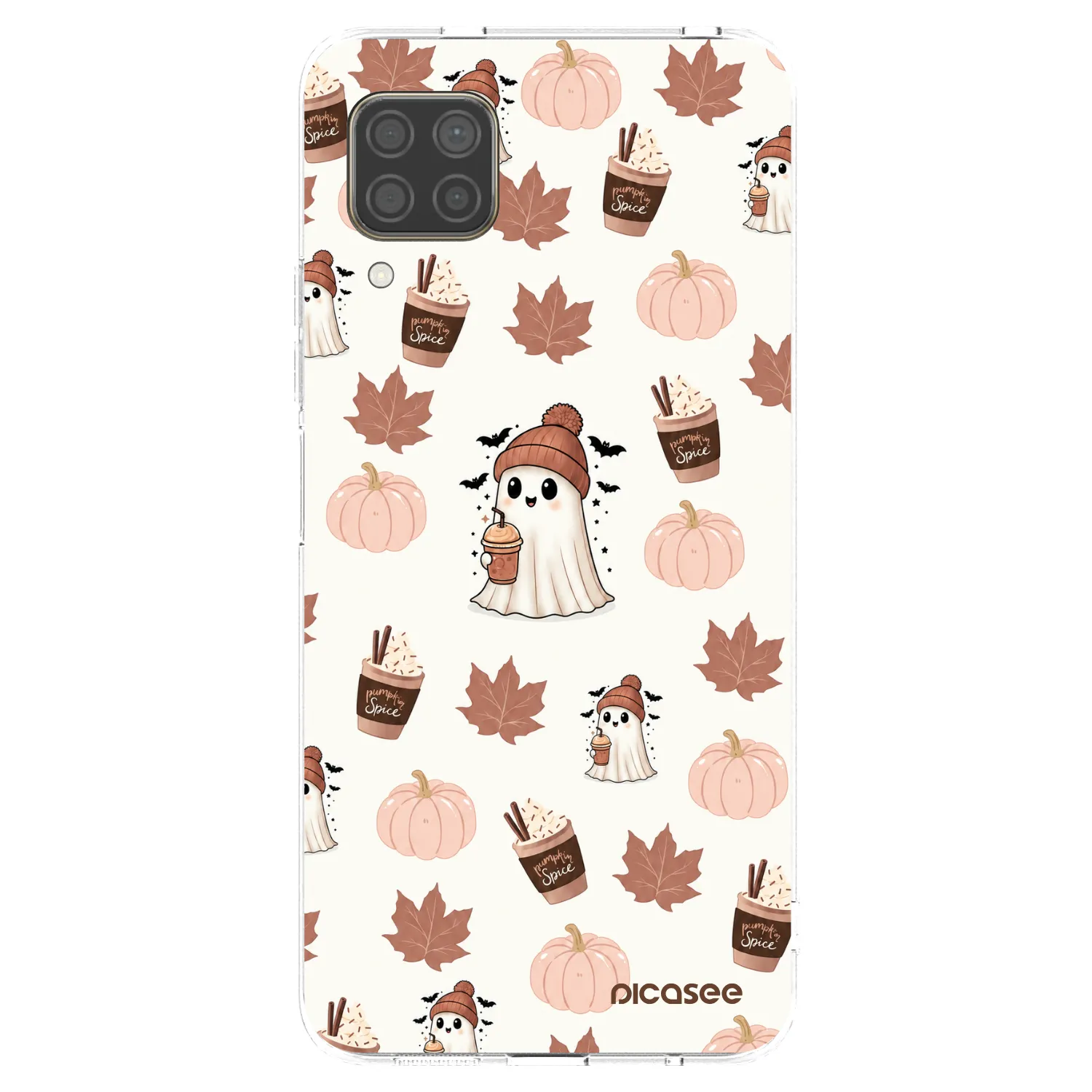 Picasee silikonowe przeźroczyste etui na Huawei P40 Lite - Pumpkin spice