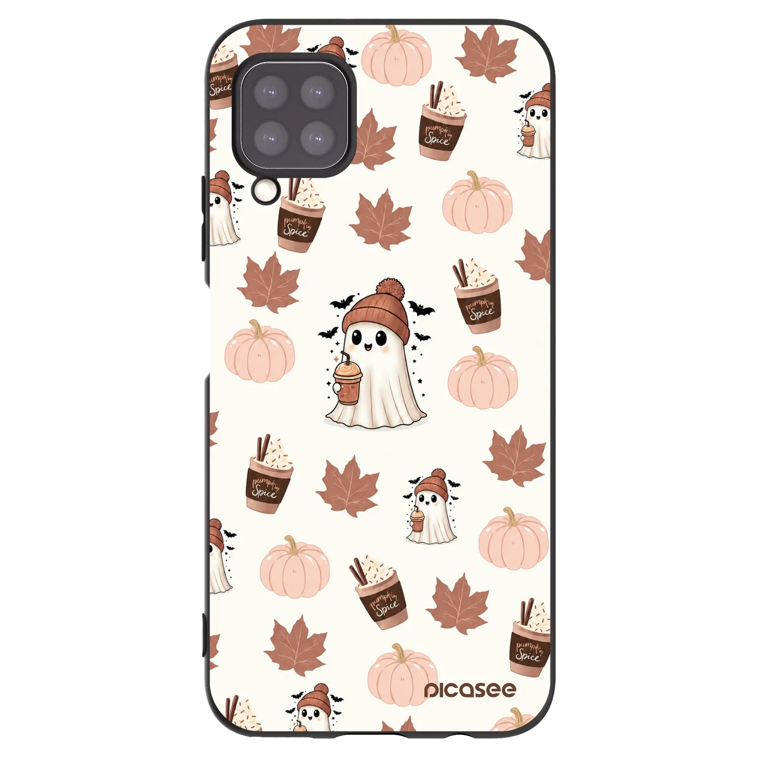 Picasee silikonowe czarne etui na Huawei P40 Lite - Pumpkin spice