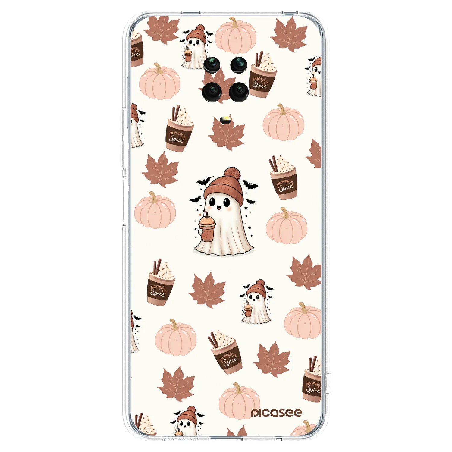 Picasee silikonowe przeźroczyste etui na Xiaomi Redmi Note 9S - Pumpkin spice