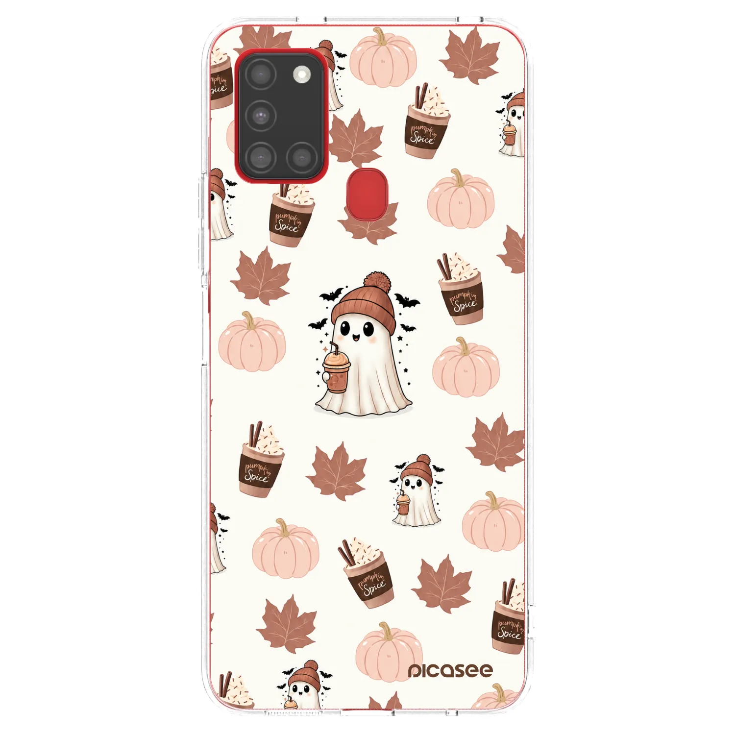 Picasee silikonowe przeźroczyste etui na Samsung Galaxy A21s - Pumpkin spice