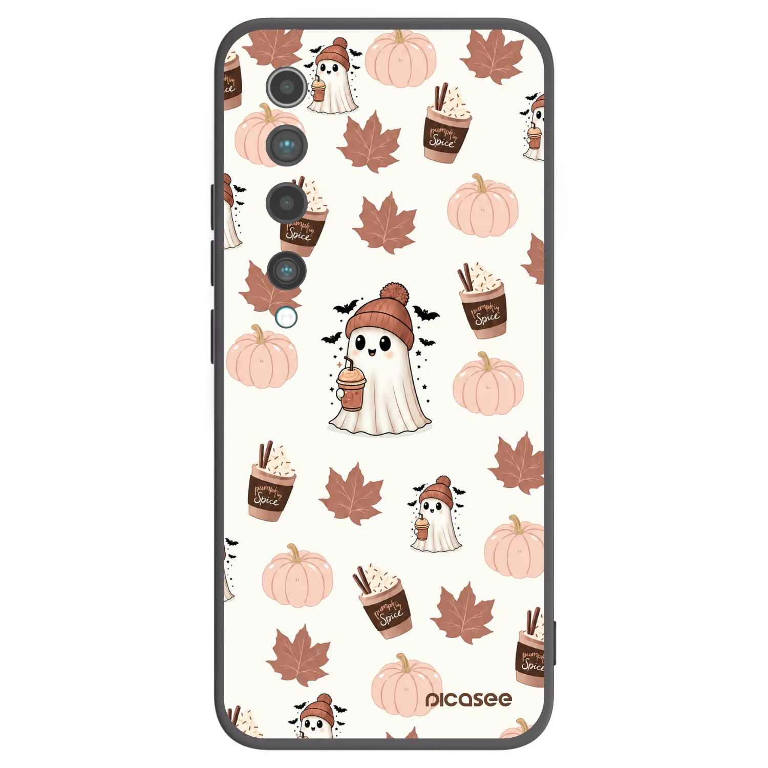 Picasee silikonowe czarne etui na Xiaomi Mi 10 - Pumpkin spice