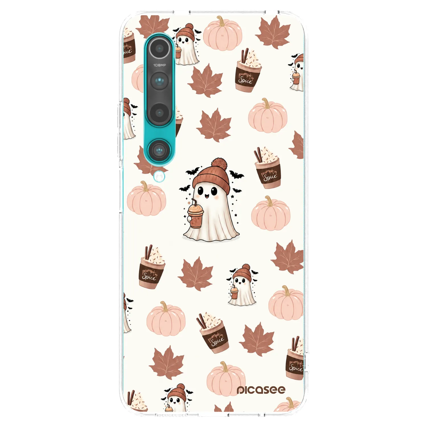 Picasee silikonowe przeźroczyste etui na Xiaomi Mi 10 - Pumpkin spice