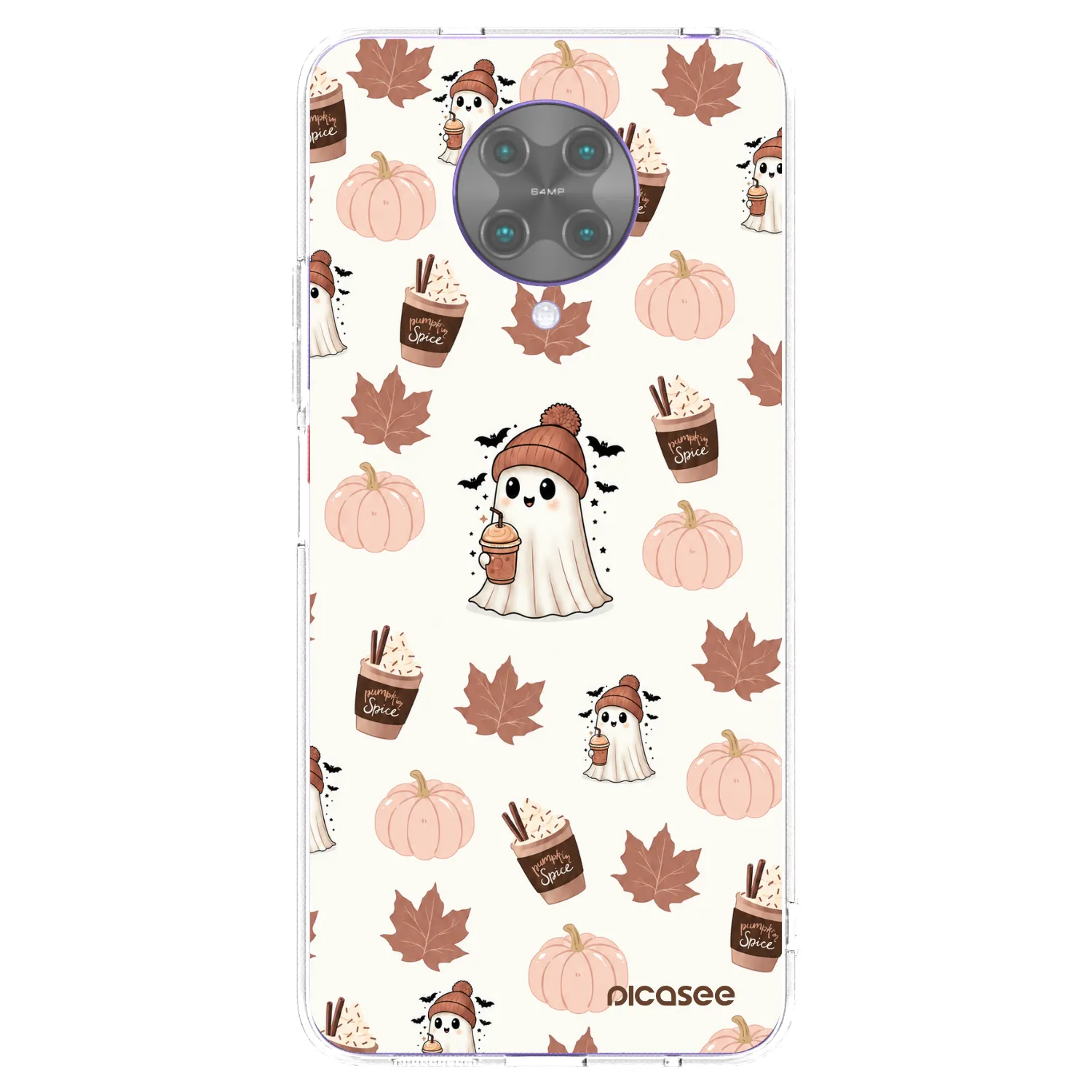 Picasee silikonowe przeźroczyste etui na Xiaomi Poco F2 Pro - Pumpkin spice
