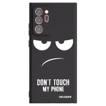 Picasee silikonowe czarne etui na Samsung Galaxy Note 20 Ultra - Don't Touch My Phone