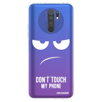 Picasee silikonowe przeźroczyste etui na Xiaomi Redmi 9 - Don't Touch My Phone