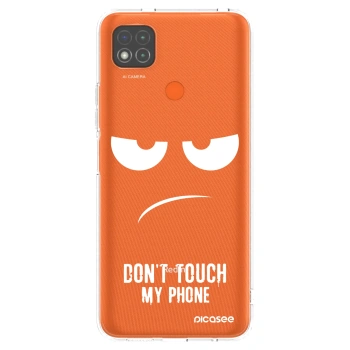 Picasee silikonowe przeźroczyste etui na Xiaomi Redmi 9C - Don't Touch My Phone