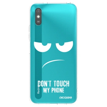 Picasee silikonowe przeźroczyste etui na Xiaomi Redmi 9A - Don't Touch My Phone
