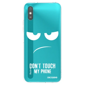 Picasee silikonowe czarne etui na Xiaomi Redmi 9A - Don't Touch My Phone