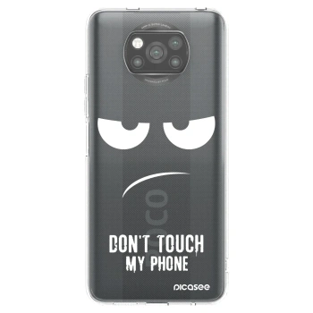 Picasee silikonowe czarne etui na Xiaomi Poco X3 - Don't Touch My Phone