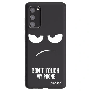 Picasee silikonowe czarne etui na Samsung Galaxy S20 FE - Don't Touch My Phone