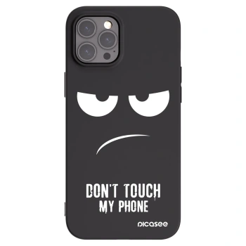 Picasee silikonowe czarne etui na Apple iPhone 12 Pro Max - Don't Touch My Phone