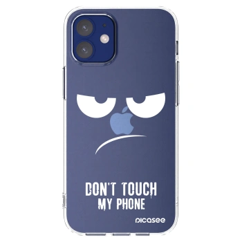 Picasee silikonowe przeźroczyste etui na Apple iPhone 12 mini - Don't Touch My Phone