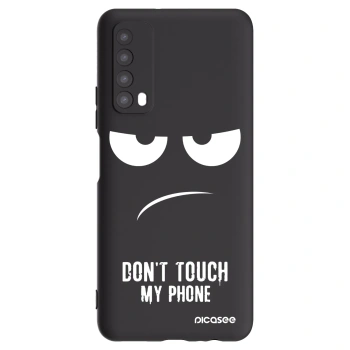 Picasee silikonowe czarne etui na Huawei P Smart 2021 - Don't Touch My Phone