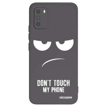 Picasee silikonowe czarne etui na Xiaomi Poco M3 - Don't Touch My Phone