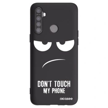 Picasee silikonowe czarne etui na Realme 6i - Don't Touch My Phone