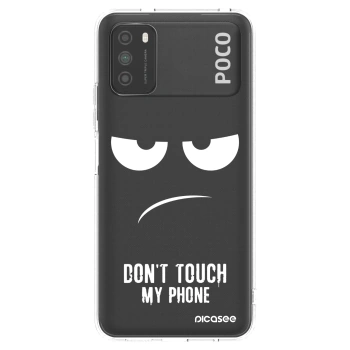 Picasee silikonowe przeźroczyste etui na Xiaomi Poco M3 - Don't Touch My Phone