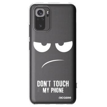 Picasee silikonowe przeźroczyste etui na Xiaomi Redmi Note 10S - Don't Touch My Phone