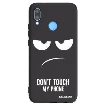 Picasee silikonowe czarne etui na Huawei P20 Lite - Don't Touch My Phone