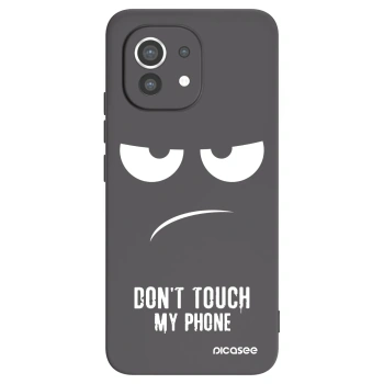 Picasee silikonowe czarne etui na Xiaomi Mi 11 - Don't Touch My Phone
