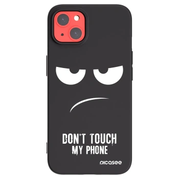 Picasee silikonowe czarne etui na Apple iPhone 13 - Don't Touch My Phone
