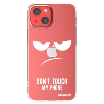 Picasee silikonowe przeźroczyste etui na Apple iPhone 13 mini - Don't Touch My Phone